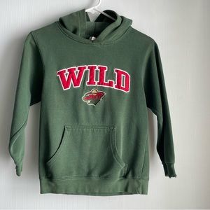 Minnesota Wild hooded long sleeve pullover sweatshirt hoodie youth M 8/10